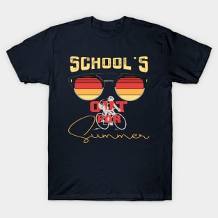 cute retro last day of school school's out for summer teacher T-Shirt